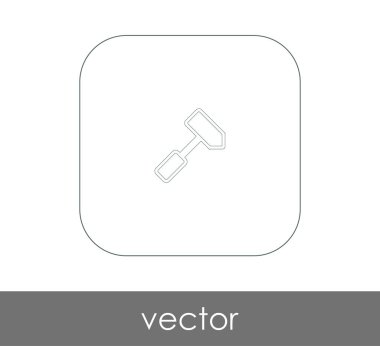 araç düz simgesini çekiç, illüstrasyon vektör