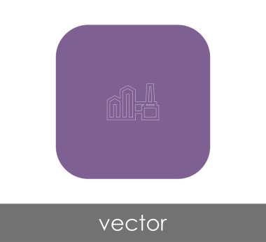 Fabrika düz simgesi