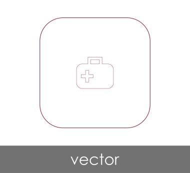 vektör çizim tasarım ilk yardım kiti simgesinin