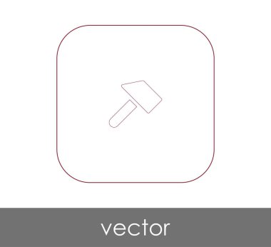 Çekiç düz simgesi