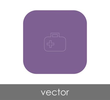 vektör çizim tasarım ilk yardım kiti simgesinin