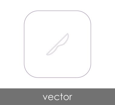 Bıçak düz simgesi, vektör illüstrasyonu