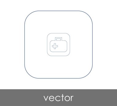 vektör çizim tasarım ilk yardım kiti simgesinin