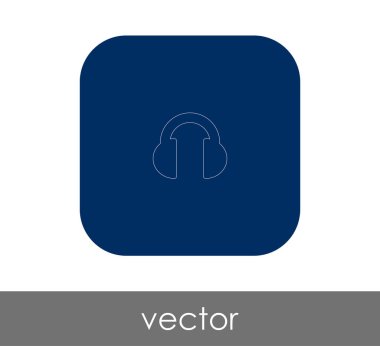 kulaklık işareti simgesi, vektör çizim