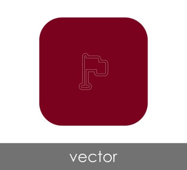 bayrak işareti simgesi, vektör illüstrasyonu