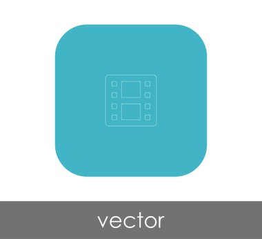 Film işareti simgesi, vektör çizim