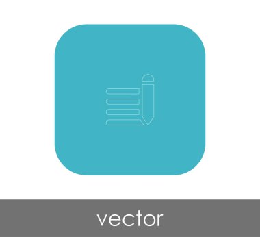 Simgeyi kalem, vektör illüstrasyonu ile düzenle    