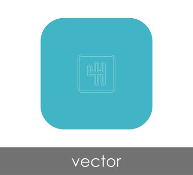 vektör çizim tasarım vites kutusu simgesi