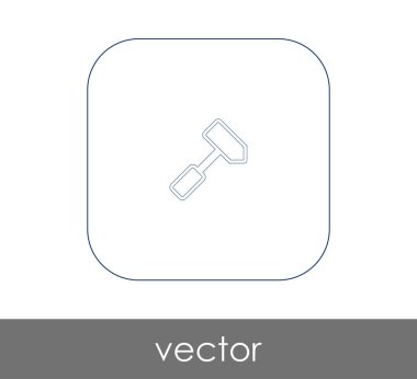 araç düz simgesini çekiç, illüstrasyon vektör