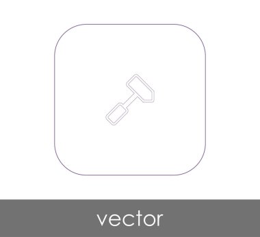 araç düz simgesini çekiç, illüstrasyon vektör