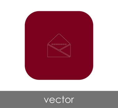 zarf simgesi, logo, vektör çizim 