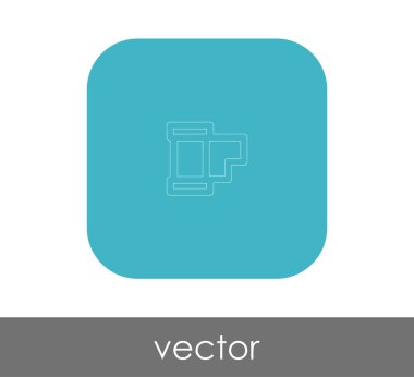 Film işareti simgesi, vektör çizim