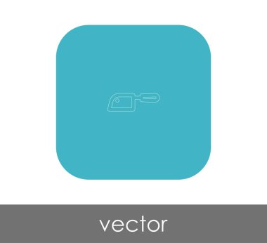 Bıçak düz simgesi, vektör illüstrasyonu