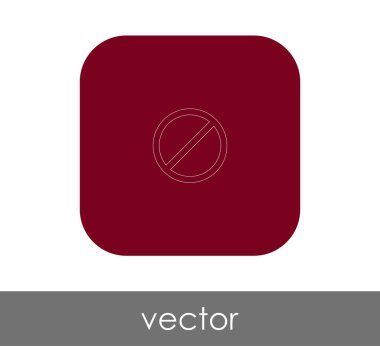 vektör çizim tasarım yasak işareti simgesi