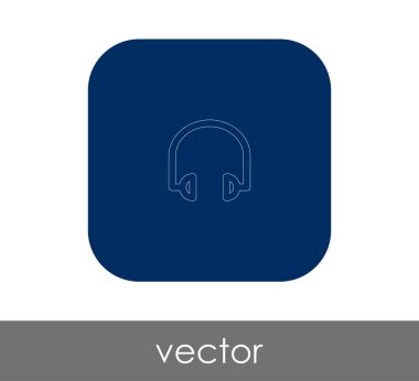 kulaklık işareti simgesi, vektör çizim