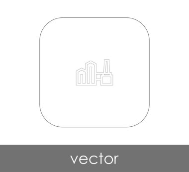 Fabrika simgesi, sınaî-vektör çizim 