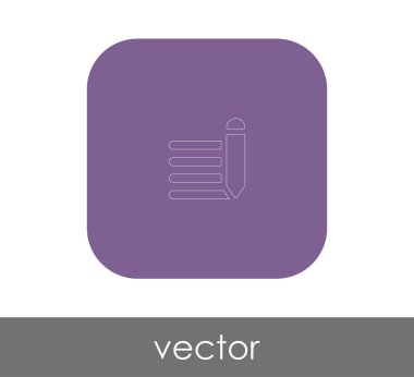 Simgeyi kalem, vektör illüstrasyonu ile düzenle    