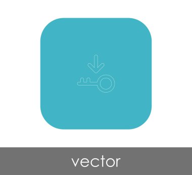 Vektör çizim tasarım anahtar simgesi