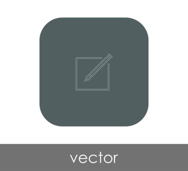 Simgeyi kalem, vektör illüstrasyonu ile düzenle    