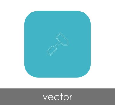 araç düz simgesini çekiç, illüstrasyon vektör