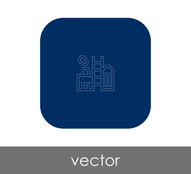 Fabrika düz simgesi