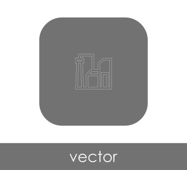 Fabrika simgesi, sınaî-vektör çizim 