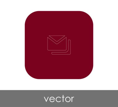 zarf simgesi, logo, vektör çizim 