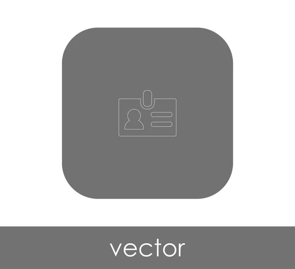 Icono Tarjeta Identificación Ilustración Vectorial — Vector de stock