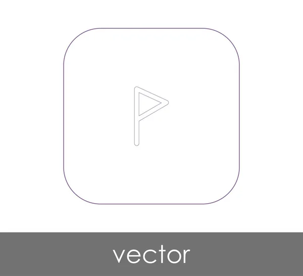 Zászló Jel Ikon Vektor Illusztráció — Stock Vector