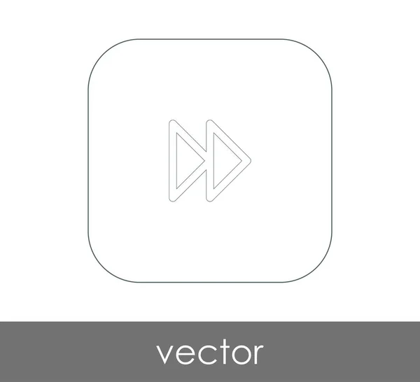 Icono de avance rápido — Vector de stock