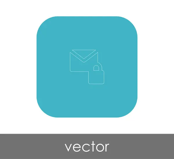 Sicheres Mail Symbol Vektorillustration — Stockvektor