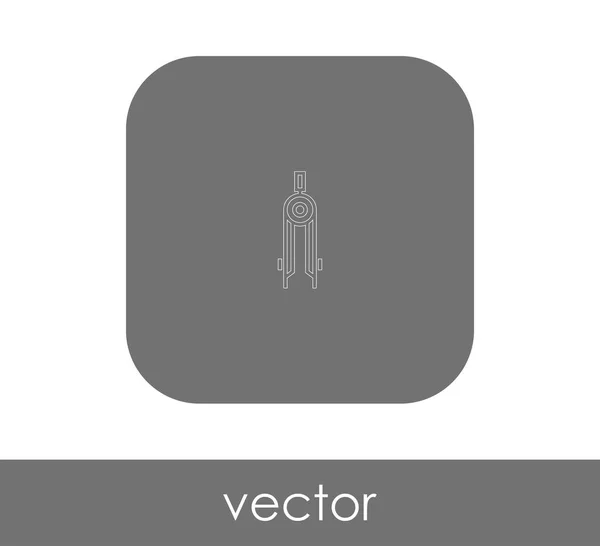 Zeichnung Kompasssymbol Vektorillustration — Stockvektor
