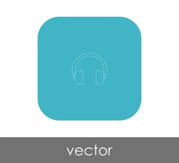 Web-Ikone für Kopfhörer — Stockvektor