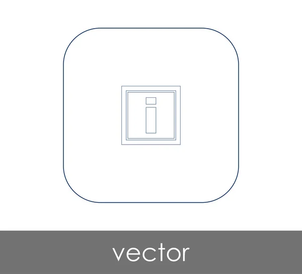 Ikona Znak Informacje Projektowania Stron Internetowych Aplikacji — Wektor stockowy