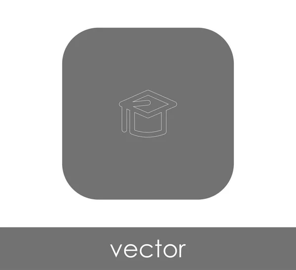 Значок Выпускной Шапки Векторная Иллюстрация — стоковый вектор