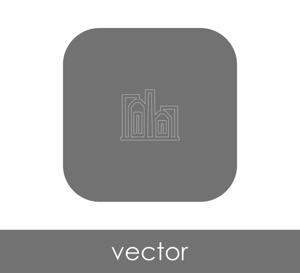 Icono Fábrica Industrial Ilustración Vectores — Vector de stock