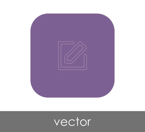 Icon Mit Bleistift Bearbeiten Vektorillustration — Stockvektor