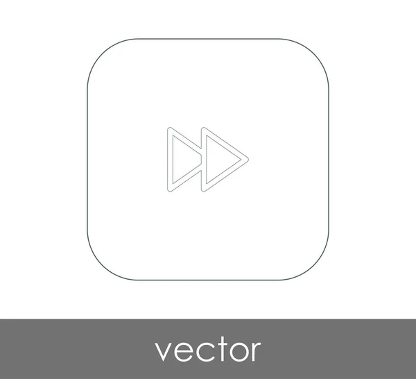 Vooruitspoelen pictogram — Stockvector