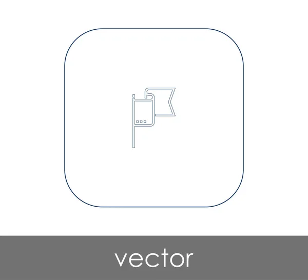 Vlag Pictogram Vector Illustratie — Stockvector