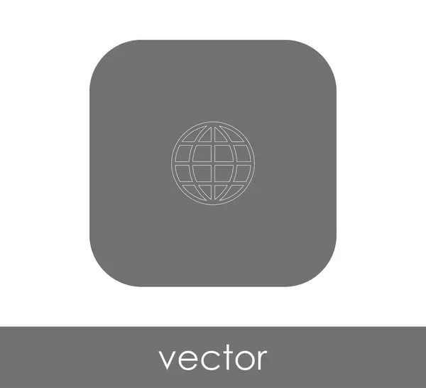 Icono Globo Para Diseño Web Aplicaciones — Vector de stock