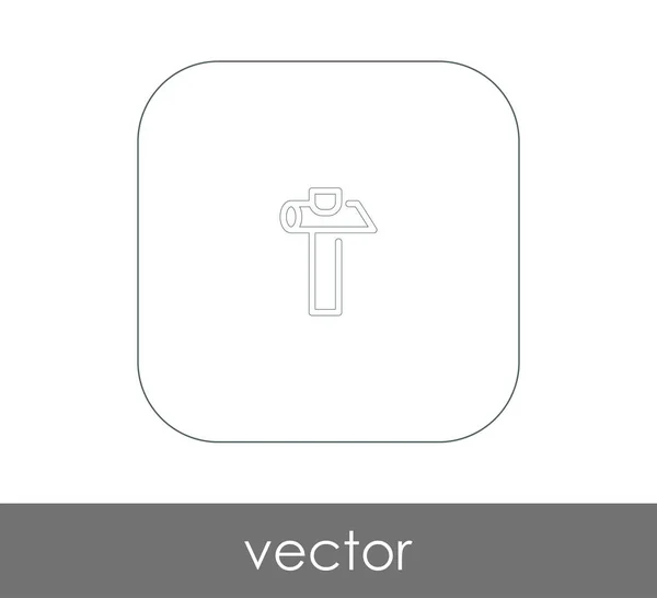 Hamer platte pictogram — Stockvector