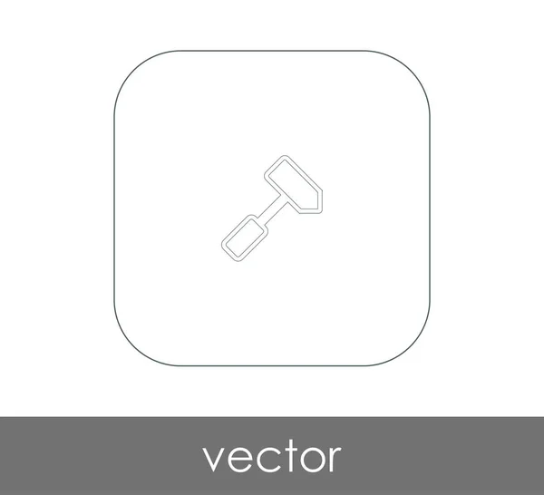 Kalapács Eszközikon Lapos Vektor Illusztráció — Stock Vector