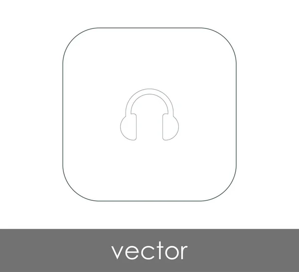 Headphones web icon — Stock Vector