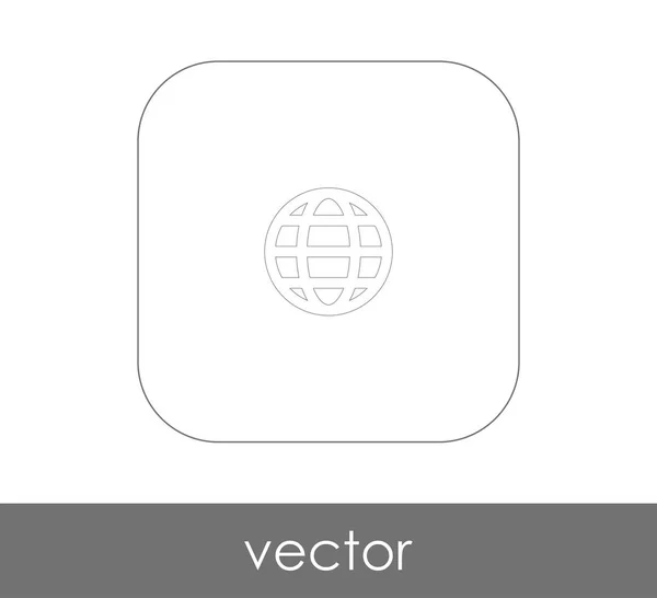 Globo Icono Web Ilustración Vectorial — Vector de stock