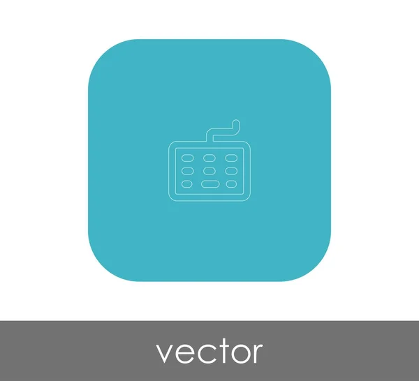 Vector Illustration Design Keyboard Icon — Stock Vector