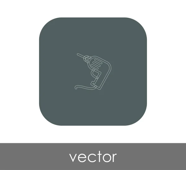 Ícone Broca Elétrica Ilustração Vetorial — Vetor de Stock