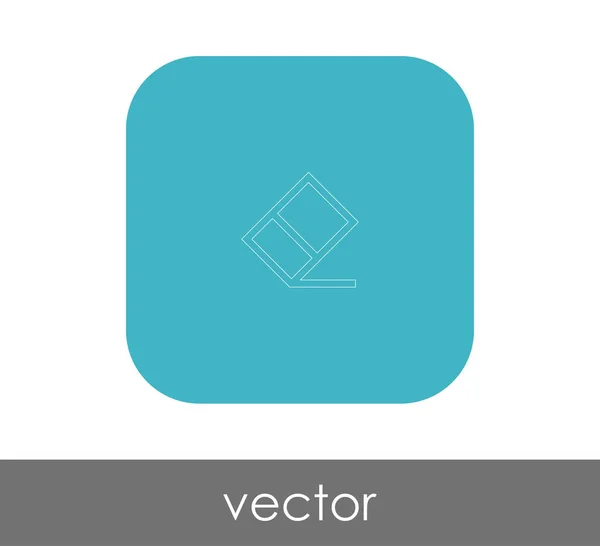 Radiergummi Flaches Symbol Vektorillustration — Stockvektor