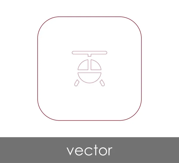 Ícone web helicóptero — Vetor de Stock