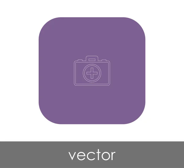 Vector Illustration Design First Aid Kit Icon — Stock Vector