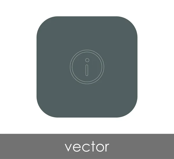 Icono Signo Información Para Diseño Web Aplicaciones — Vector de stock